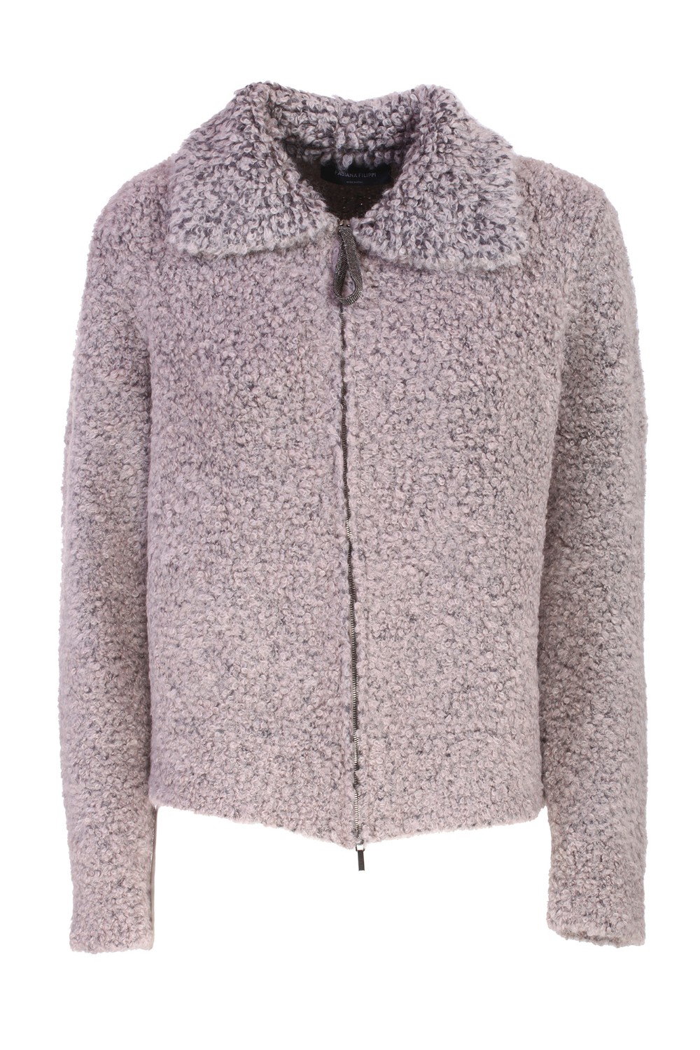 shop FABIANA FILIPPI  Cardigan: Fabiana Filippi cardigan.
Colletto.
Maniche lunghe.
Chiusura con zip con doppio cursore.
Vestibilità regolare.
Composizione: 43% Alpaca 40% Lana Vergine 7% Poliammide 6% Seta 4% Cashmere.
Fabbricato in Italia.. MAD223F433H117-VR2 number 8692517